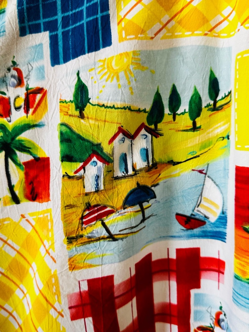 Jams World. Colorful Patchwork Polka Dot Sundress Vintage - Picture 4 of 8